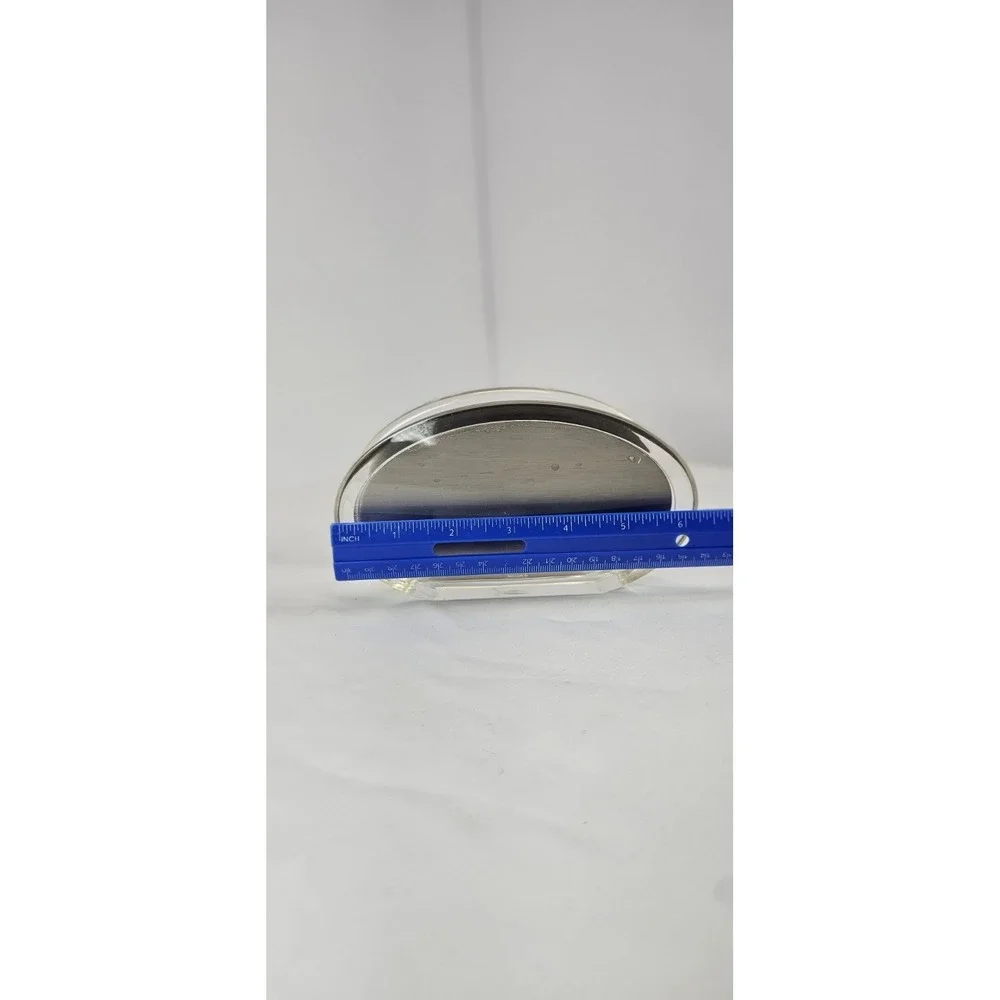 Umbra Acrylic Stainless‎ Steel Napkin Letter Holder Modern Clear Lucite Metal
